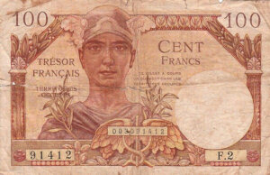 100 francs Trésor Français type 1947