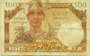 100 francs Trésor Français type 1947