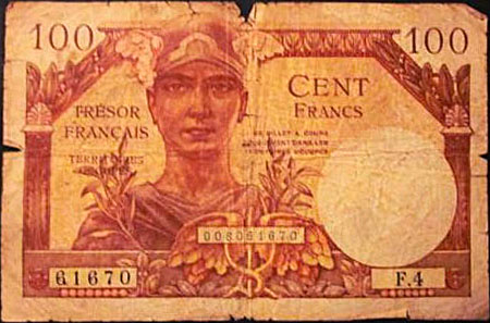 100 francs Trésor Français type 1947