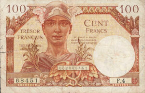 100 francs Trésor Français type 1947