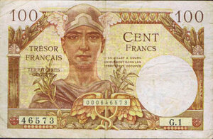 100 francs Trésor Français type 1947