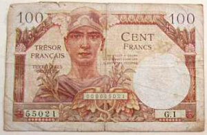 100 francs Trésor Français type 1947