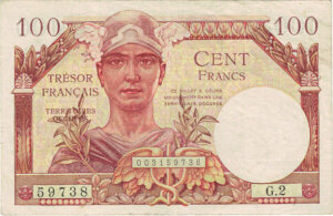 100 francs Trésor Français type 1947