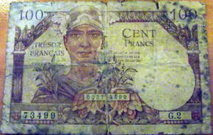 100 francs Trésor Français type 1947