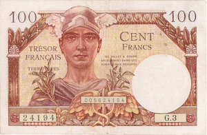 100 francs Trésor Français type 1947