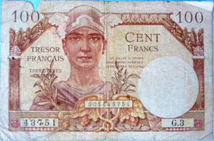 100 francs Trésor Français type 1947