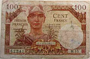 100 francs Trésor Français type 1947