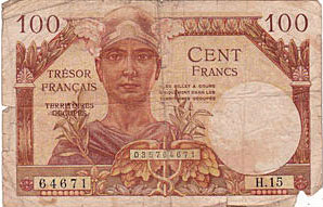 100 francs Trésor Français type 1947