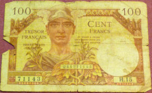 100 francs Trésor Français type 1947