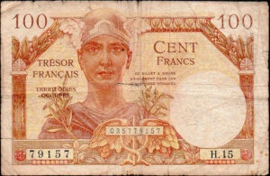 100 francs Trésor Français type 1947