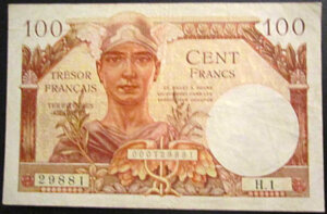 100 francs Trésor Français type 1947