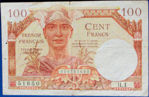 100 francs Trésor Français type 1947