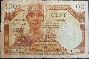 100 francs Trésor Français type 1947