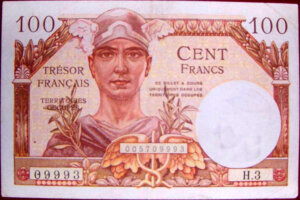 100 francs Trésor Français type 1947