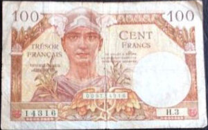 100 francs Trésor Français type 1947