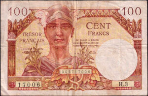 100 francs Trésor Français type 1947