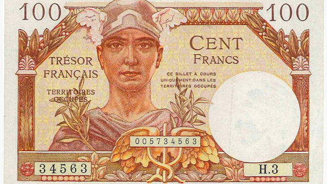 100 francs Trésor Français type 1947