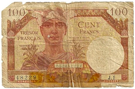 100 francs Trésor Français type 1947