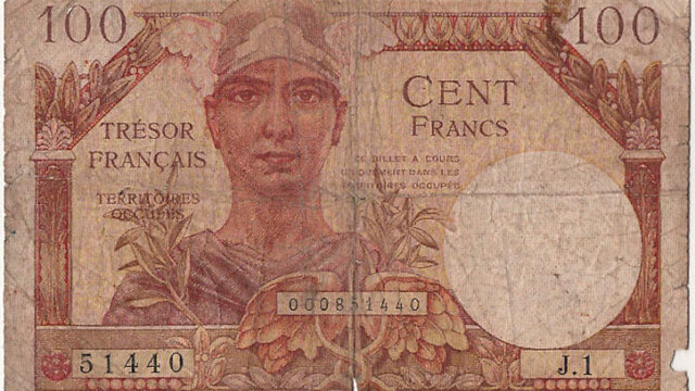 100 francs Trésor Français type 1947