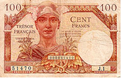 100 francs Trésor Français type 1947