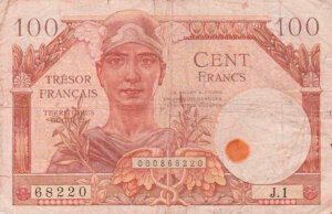 100 francs Trésor Français type 1947