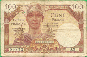 100 francs Trésor Français type 1947