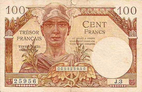 100 francs Trésor Français type 1947