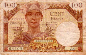 100 francs Trésor Français type 1947