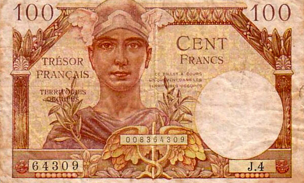 100 francs Trésor Français type 1947