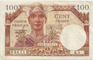 100 francs Trésor Français type 1947