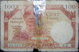 100 francs Trésor Français type 1947