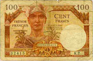 100 francs Trésor Français type 1947