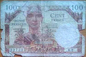 100 francs Trésor Français type 1947