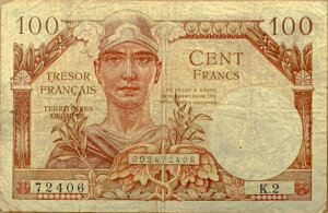 100 francs Trésor Français type 1947