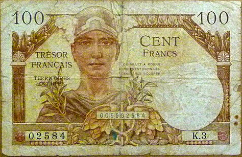 100 francs Trésor Français type 1947