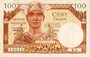 100 francs Trésor Français type 1947