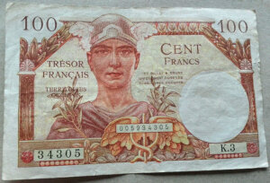 100 francs Trésor Français type 1947