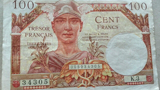 100 francs Trésor Français type 1947