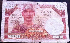 100 francs Trésor Français type 1947