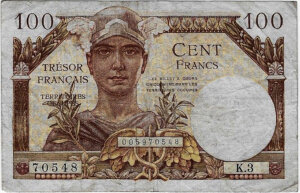 100 francs Trésor Français type 1947