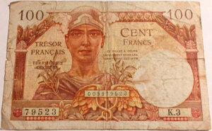 100 francs Trésor Français type 1947