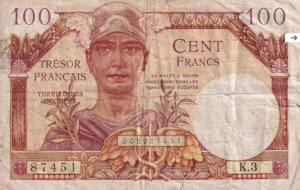 100 francs Trésor Français type 1947