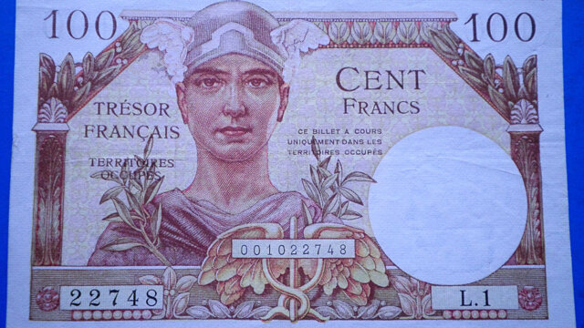 100 francs Trésor Français type 1947