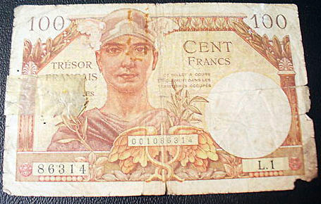 100 francs Trésor Français type 1947