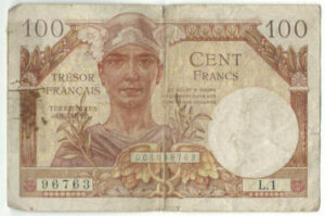 100 francs Trésor Français type 1947