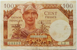 100 francs Trésor Français type 1947