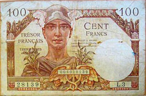 100 francs Trésor Français type 1947