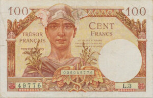 100 francs Trésor Français type 1947