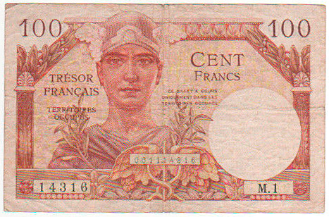 100 francs Trésor Français type 1947