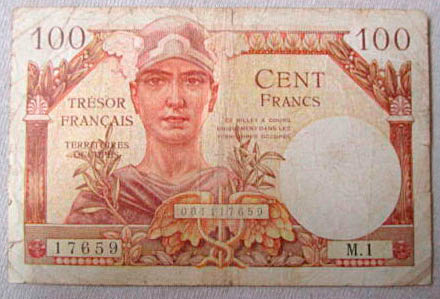 100 francs Trésor Français type 1947